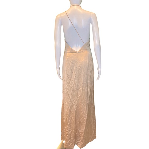 NWT Significant Other Gracie One Shoulder Satin Dress in Almond (Taupe) - Sz 10 - Picture 5 of 13